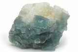 Cubic, Blue-Green Fluorite Crystal Cluster with Phantoms - China #217459-2